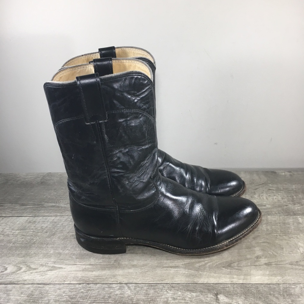 Justin Mens 3133 Jackson Kipskin Cowboy Western Leather Roper Boots Size 10 D